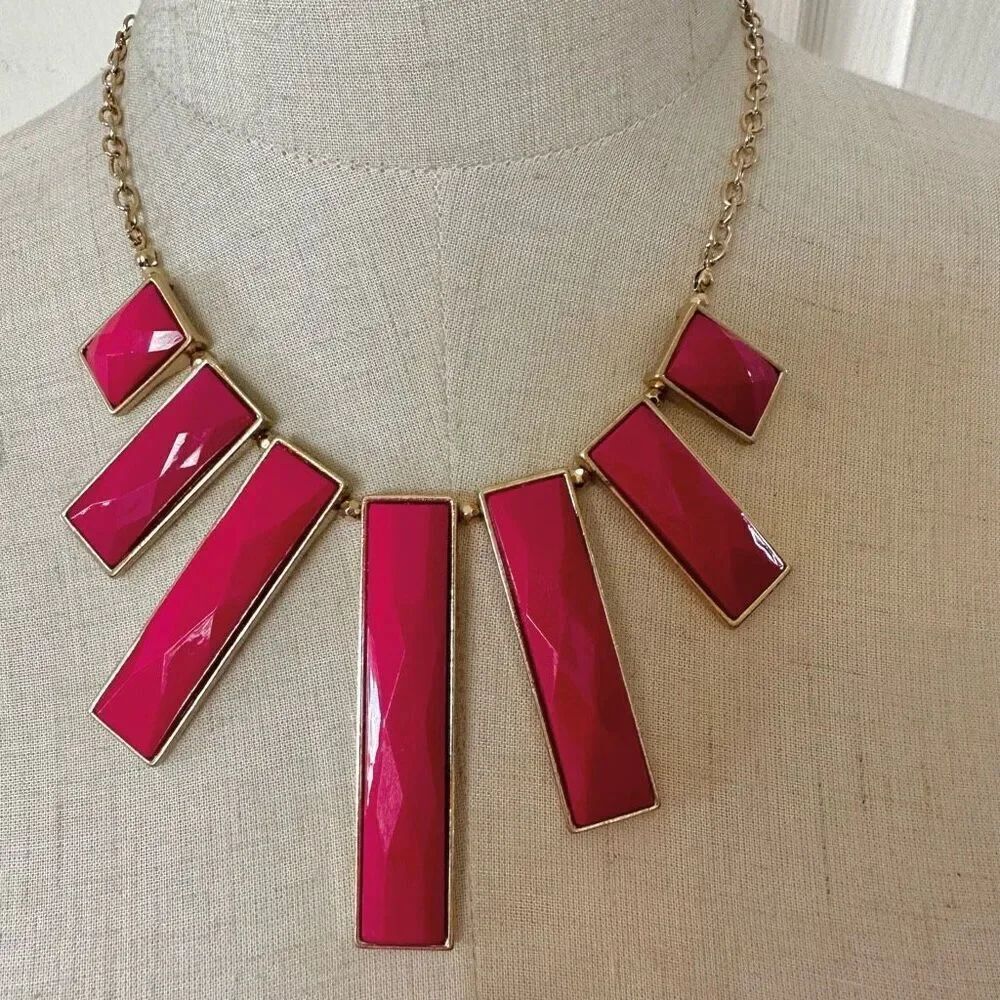 Pink statement necklace